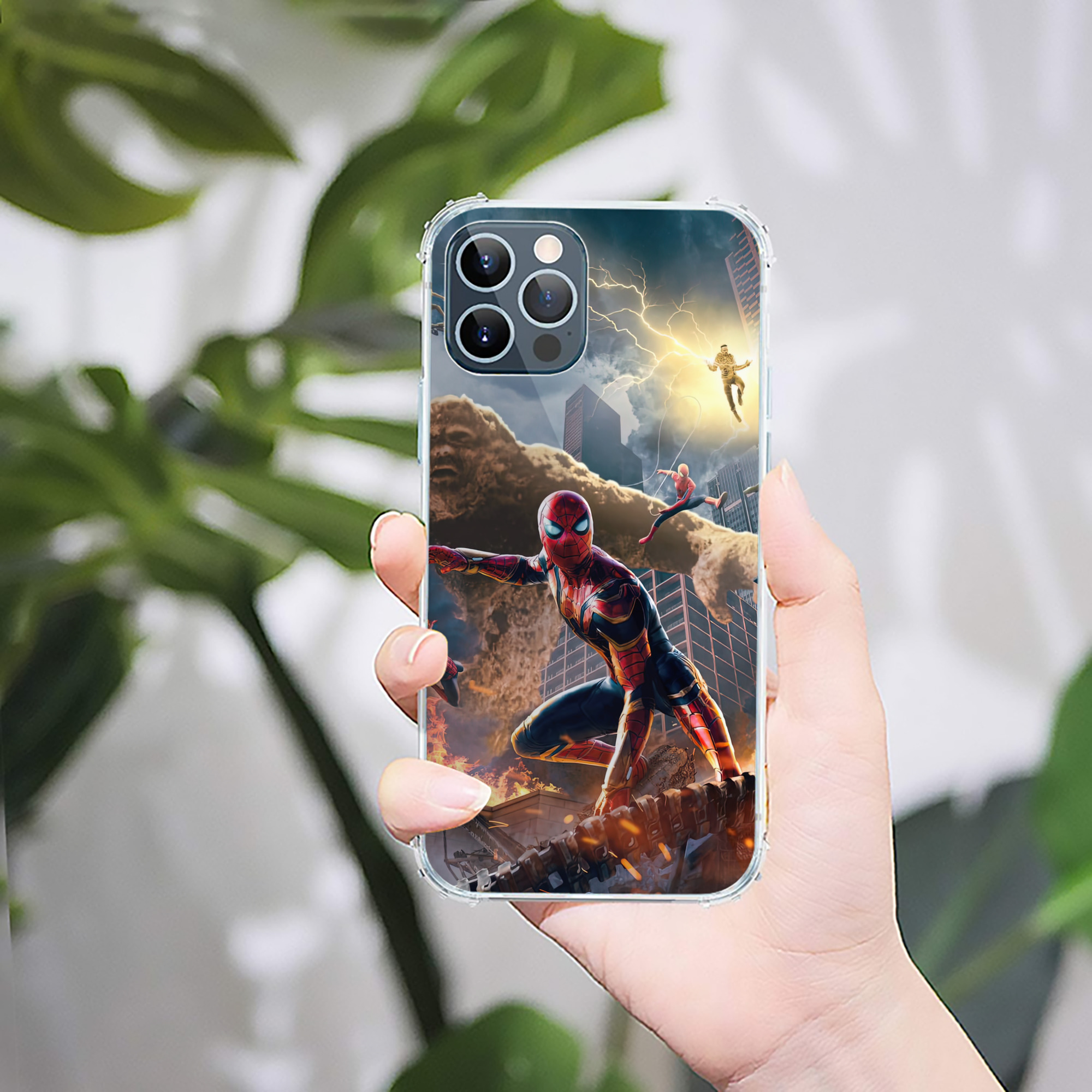（画像用） Spider Man スパイダーマン 【iPhone 12シリーズ対応】透明スマホケース（クリアソフトケース）